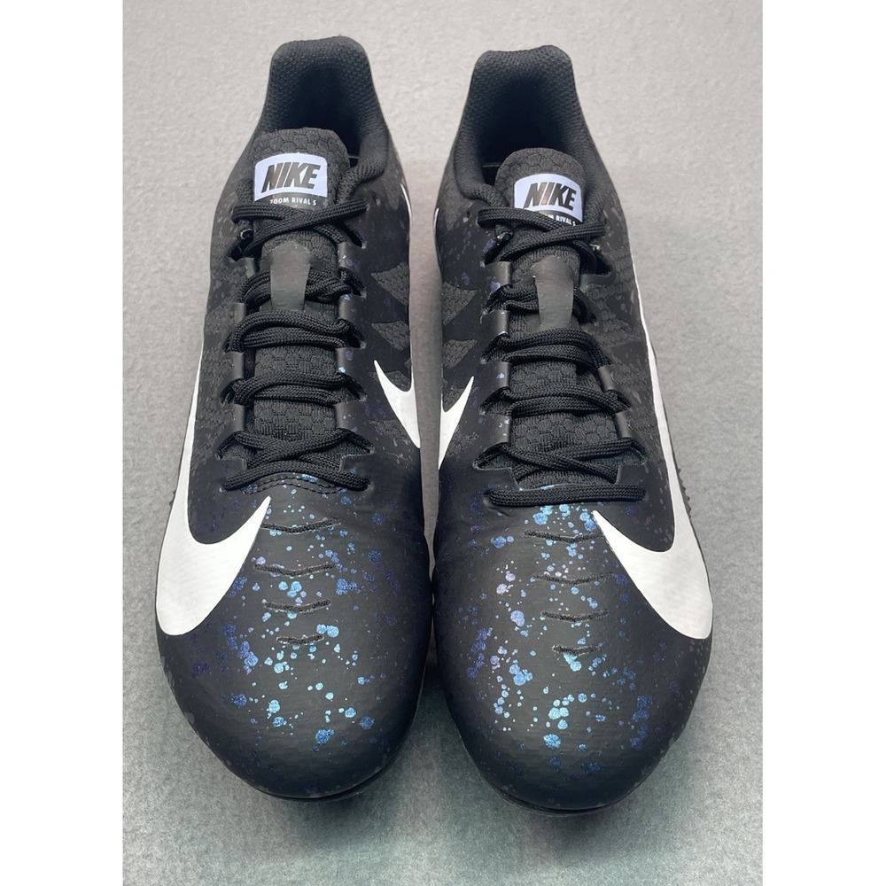 Nike Track Shoes Mens 10.5 Zoom Rival Cleats Black Indigo Fog 907564-003 Spike - Picture 3 of 7